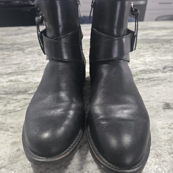 Ladies Ecco Sartorelle 25 Black Leather Ankle Boots - Picture 4 of 7